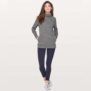 Lululemon To You Tunic Heathered Core Dark Grey Sweater size 4